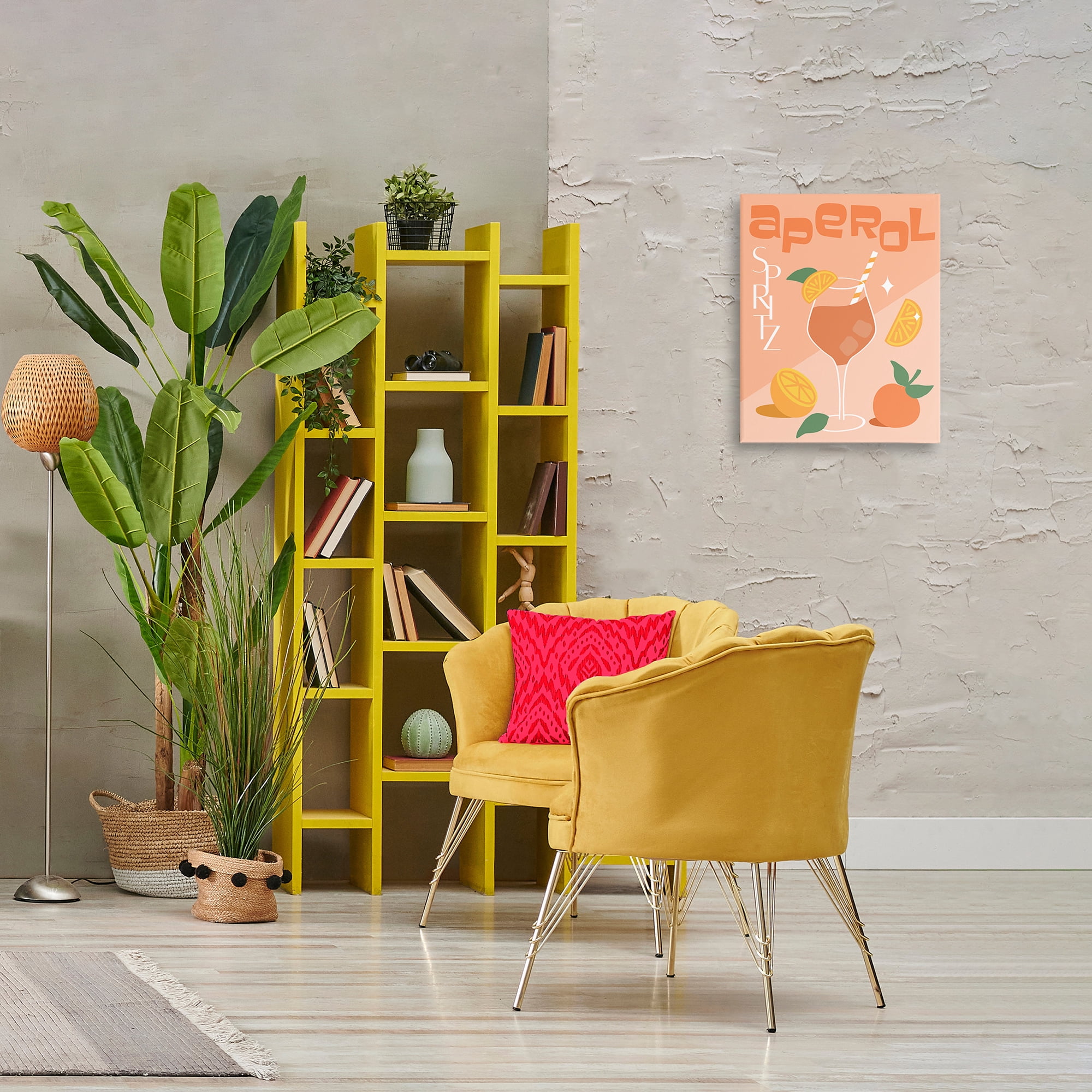 Stupell Industries Aperol Spritz Typography Food & Beverage Painting Wrapped Canvas Art Print Wall Art, 16 x 20