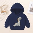 thumbnail image 2 of Ccpelsie Toddler Baby Boys Hooded Sweatshirt Fleece Pullover Long Sleeve Casual Hoodies Fall Winter Clothes for Kids(Navy,3-4 Years), 2 of 7