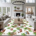 thumbnail image 3 of Large Area Rugs for Living Room Bedroom, Summer 6'x9' Rug Washable Carpet Runner Indoor Outdoor, Botanical Tropical Plants Camels Palm Tree Animals Non Slip Floor Mats Rug for Kitchen, Playroom, 3 of 8