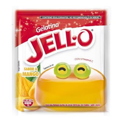 Polvo para preparar gelatina Jello sabor mango 25 g