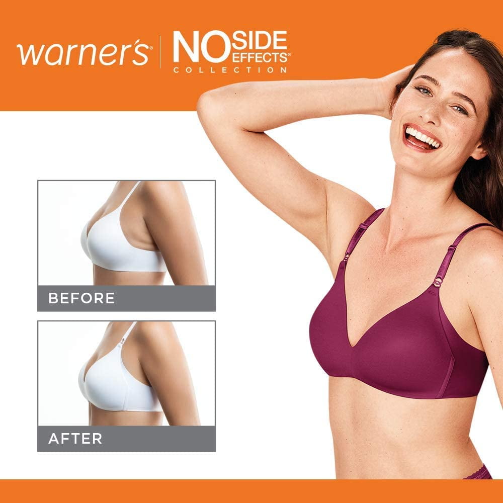 Warner’s No Side Effects Underarm Comfort Wire Free Women’s T-Shirt Bra  1056 NEW