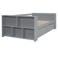 thumbnail image 5 of EUROCO Wood Twin Size Daybed with 2 Shelves and Drawers, Gray, 5 of 17