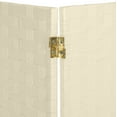 thumbnail image 6 of Red Lantern 2 ft. Short Woven Fiber Folding Screen - Cream - 8 Panel, 6 of 7