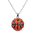 thumbnail image 2 of SmartBy Unisex Rhinestone Basketball Rugby Soccer Pendant Chain Necklace Jewelry Gift, 2 of 7