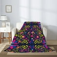 thumbnail image 2 of Throw Blanket for Couch Sofa and Bed, Colorful Mexican Super Soft Plush Throw Blanket, Fuzzy Cuteness Comfy Warm Washable Flannel Blanket & Throws for All Season 60"x50", 2 of 5