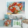 thumbnail image 3 of Designart 'Still Life Bouquet Of Daisies and Poppies' Traditional Framed Art Print, 3 of 4
