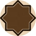 thumbnail image 1 of Ahgly Company Machine Washable Indoor Round Transitional Night Red Area Rugs, 3' Round, 1 of 7