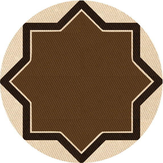 Ahgly Company Indoor Round Patterned Blood Night Red Area Rugs, 8' Round