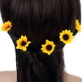 thumbnail image 4 of 10 pinzas para el pelo para novias, bodas, con diseño de margaritas y girasoles, 4 of 5