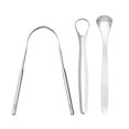 thumbnail image 2 of 3 unids/set raspador de lengua de acero inoxidable limpiador de lengua Oral boca médica yeacher raspador de lengua, 2 of 7