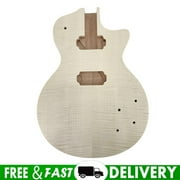 Mahogany & Flame Maple Electric Guitar Body DIY Unfinished Replacement