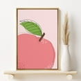thumbnail image 2 of PixonSign Framed Canvas Print Wall Art Pink Apple Close-Up Food Fruit Illustrations Modern Art Contemporary Colorful Multicolor Ultra for Living Room, Bedroom, Office - 24"x36" Natural, 2 of 5