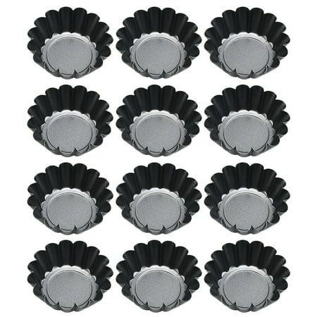 

12pcs Iron Egg Tart Molds Mini Tart Pans Muffin Cake Mold Mini Pie Baking Mold