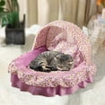 thumbnail image 3 of Pet Bed - All-Season Princess Style Cat & Dog Bed, Comfortable Pet House & Cushion for Cats & Dogs, Ideal for Year-Round Use, Perfect Home Pet Furniture, 14.96*13.39*15.74in, Purple, 3 of 6