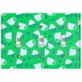 thumbnail image 1 of Metal Light Switch Wall Plate Outlet Cover (Coffee Espresso Mocha Cup Green Heart Green Cupcake - Triple Toggle), 1 of 2