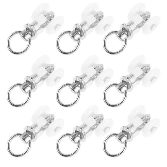 FOMIYES 20Pcs Curtain Track Gliders for Curtain Track Sliders Stainless Steel Double Wheel