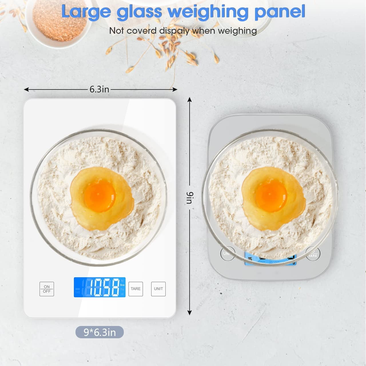  Nicewell Food Scale Digital Weight Grams And Oz, 22lb Kitchen  Scale For Cooking Baking, 1g/01oz Precise Graduation, Sleek Tempered Glass  Platform