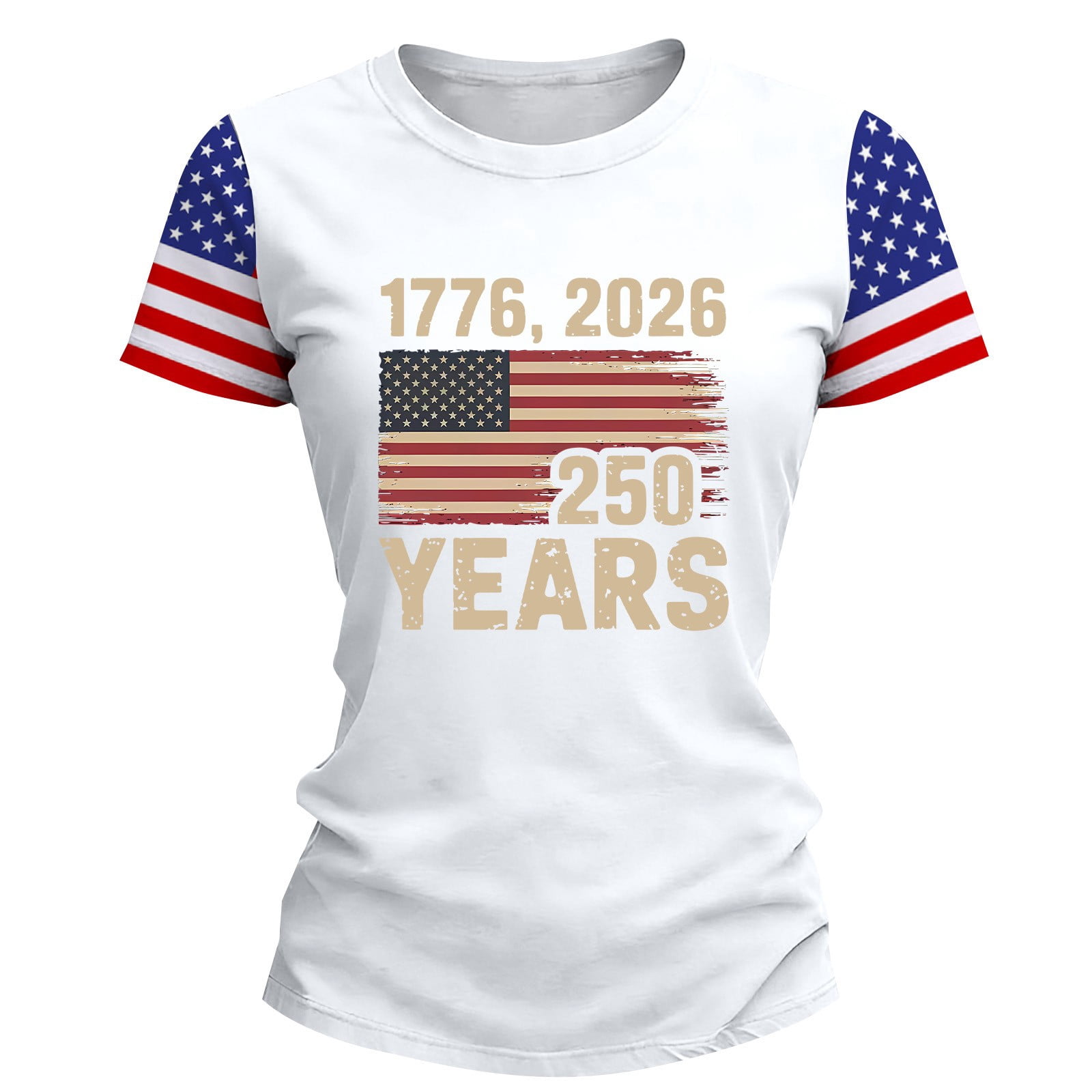 WCJM 250Th Anniversary Shirt Round Neck Short Sleeve T Shirt for Women Soft 250Th Anniversary Print Blouse Casual Summer Fashion Tee Women's Loose Fit Printed Summer Top
