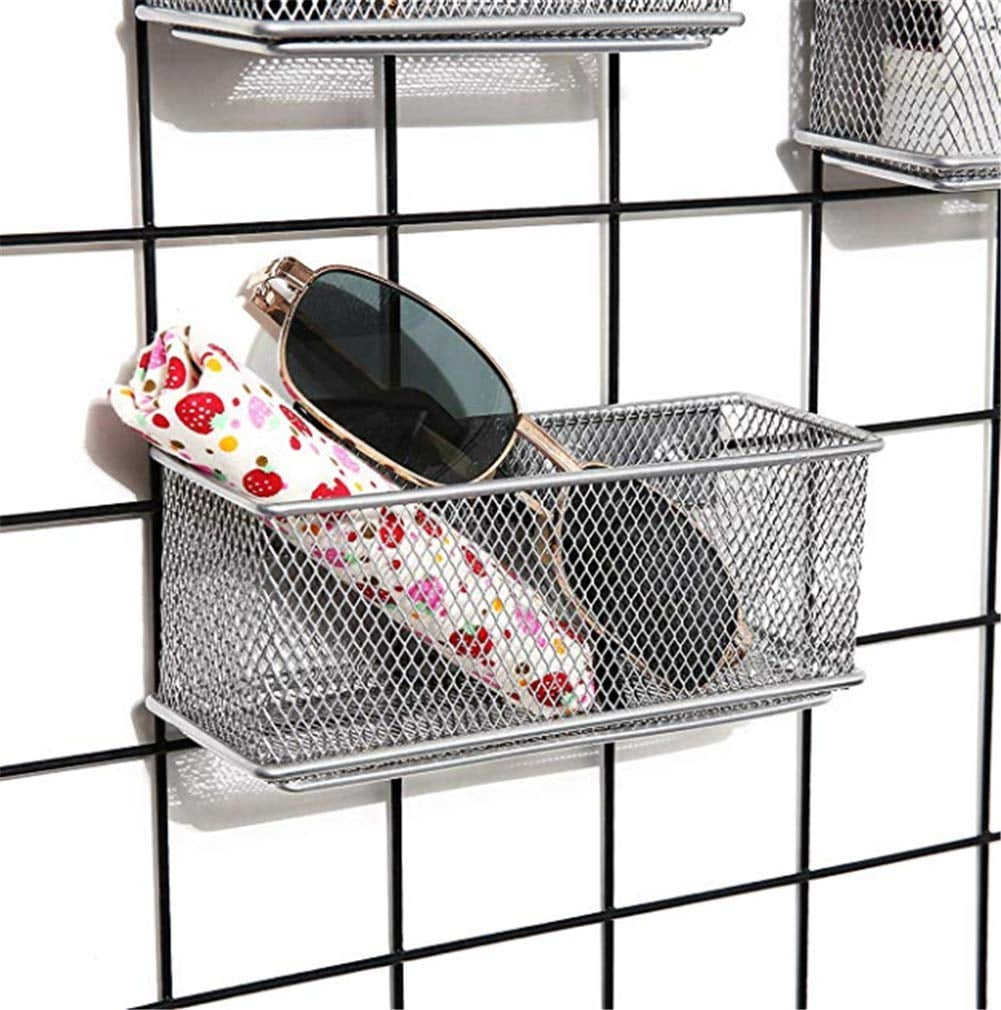 Pro Space Storage Basket Metal Mesh Office Supplies Holder