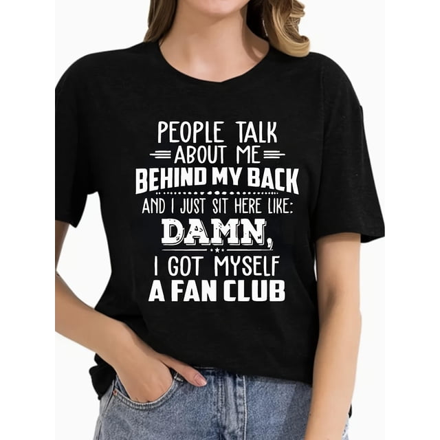 Comfortable Fashionable Women's Chic T-shirt - Casual Short Sleeved Round Neck Daily Wear Top Tee For Adult, Men, Women, Teen, Teenager, Adolescent, Youth