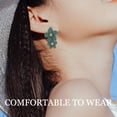 thumbnail image 3 of Pendientes de flores, hermosos y decorativos, con forma de gota, para mujer (verdes), 3 of 6