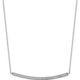 thumbnail image 2 of Sterling Silver Rhodium-Plated Cz With 2In Ext. Bar Necklace Made In China qg3651-16, 2 of 5