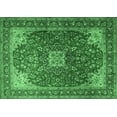 thumbnail image 1 of Ahgly Company Indoor Rectangle Medallion Emerald Green Traditional Area Rugs, 2' x 5', 1 of 4