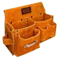 thumbnail image 1 of jinwen Faux Leather Pouch Multipurpose Vintage Tool Bag Case for Wrench Electrician, 1 of 9