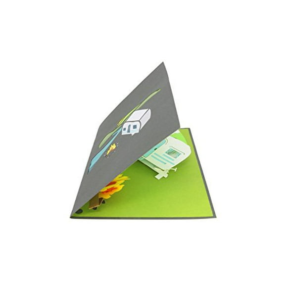 PopLife Camping Trip 3D Fathers Day Pop Up Card - Happy Anniversary, Retirement Gift, Valentines Day card for Him, Birthday - Mountain Card, RV Traveler - for Husband, Son, Father,