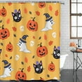 thumbnail image 2 of Halloween Bathroom Set with Shower Curtain set and Rugs Accessories, Scary Pumpkins Lantern Spooky Shower Curtain for Bathroom Evil Forest Blue Bathroom Decor 4 Pcs, 2 of 7