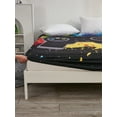 thumbnail image 5 of Move Over Gaming Single Sheet Full, Black Yellow Fitted Sheet Only, Cartoon Game Handle Pattern, Microfiber Deep Pocket up to 16", 5 of 8
