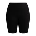 thumbnail image 3 of Terra & Sky Women’s Plus Size Bike Shorts, 10" Inseam, 2-Pack, Sizes 0X-5X, 3 of 7