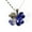 Blue, variant on Silver Women Happiness Clover Leaf Crystal Pendant Chain Necklace Valentine Gift-Blue