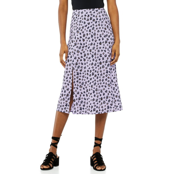 Scoop - Scoop Women’s Slit Skirt - Walmart.com - Walmart.com