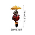 thumbnail image 3 of Garden Stake Whimsical Ladybug Umbrella Acrylic 1 Piece Outdoor YardforFlower Beds, 3 of 8