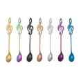 thumbnail image 4 of Stainless Steel Titanium-coated Coffee Spoons Musical Note Pattern Stirring Spoon Dessert Scoop Tableware (Iridescence), 4 of 8
