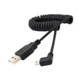 thumbnail image 4 of 2Pieces 5ft Spiral USB 2.0 USB Mini 5P Cable de de datos de enchufe en ángulo izquierdo para 3+, , t CUTICAT usb a mini cable usb, 4 of 8