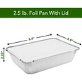 thumbnail image 5 of Singleware 8.4” x 5.9” Aluminum Pans with Lids Heavy Duty Aluminum Tray Foil Pans, 50-Pack, 5 of 7