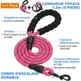 thumbnail image 3 of Rose - Arnés antitirones para perros medianos y grandes, ajustable, de tejido Oxford reflectante para un fácil control, incluye una correa resistente de regalo (talla M para perros grandes de 7 a 18 p, 3 of 5