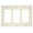 Light Almond, variant on Leviton 80411-NW 3-Gang Decora GFCI Rocker Switch Wall Plate, Standard Size Cover, Unbreakable Nylon, Device Mount, White