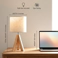 thumbnail image 3 of DAYBETTER Table Lamp for Bedroom, Bedside Table Lamps with 3 Color Temperatures, Bulb Included, Wooden Night Lamp for Living Room, Office, Bedroom, 3 of 7