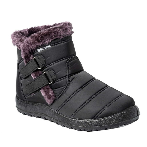 Women Winter Solid Color Keep Warm Ankle Shoes Plus Velvet Boot