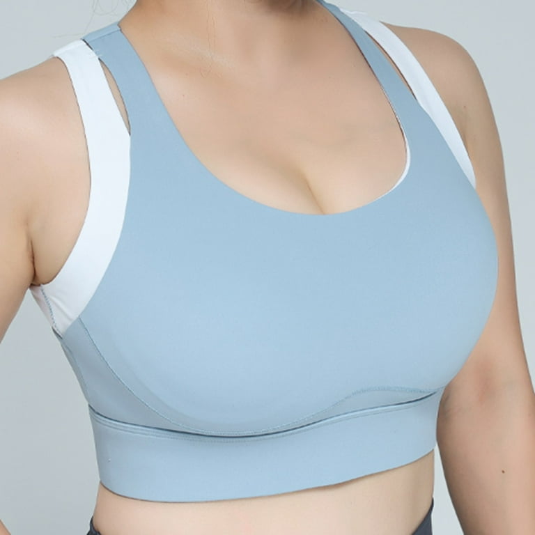 Elainilye Fashion Women's Bra Plus Size Seamless Silicone Underwear  Shockproof Sports Bra 