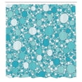 thumbnail image 3 of Ambesonne Abstract Shower Curtain, Modern Bubbles Pattern, 69"Wx84"L, Turquoise Teal, 3 of 5
