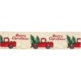 thumbnail image 4 of Cinta navideña JM Borde metálico Merry Christmas Tree and Truck Caqui, 4 of 5