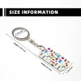 thumbnail image 3 of Uemuo Summer Pattern Rectangular Metal Keychain - Durable, Stylish, and Personalized Key Ring for Men and Women,Engraved Keychain,Gift Slim Sturdy Keychain, 3 of 7