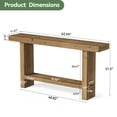 thumbnail image 4 of Finmind 63-inch Solid Wood Console Table, 2-Tier Farmhouse Entryway Table, Narrow Sofa Console Behind Couch, Light Brown, 4 of 8