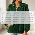 thumbnail image 3 of NominalSnug Fuzzy Fleece Sweatshirts for Women 1/4 Zip up Long Sleeve Top Loose Fit Warm Pullover Jackets with Pocket, 3 of 8