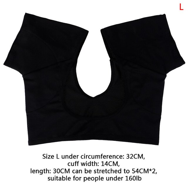 Almohadillas para el sudor con forma de camiseta para mujer, 1 Uds., reutilizables, lavables, para las axilas, almohadillas para el sudor, almohadilla desodorante absorbente Gao Jinjia LED