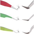 thumbnail image 1 of SIVOTE Pinces à Cils pour Extensions de Cils Embouts en Fibre, Ensemble de 3, 45 Degrés, Courbé, Volume Bott, Vert Foncé Rouge Vert, 1 of 5